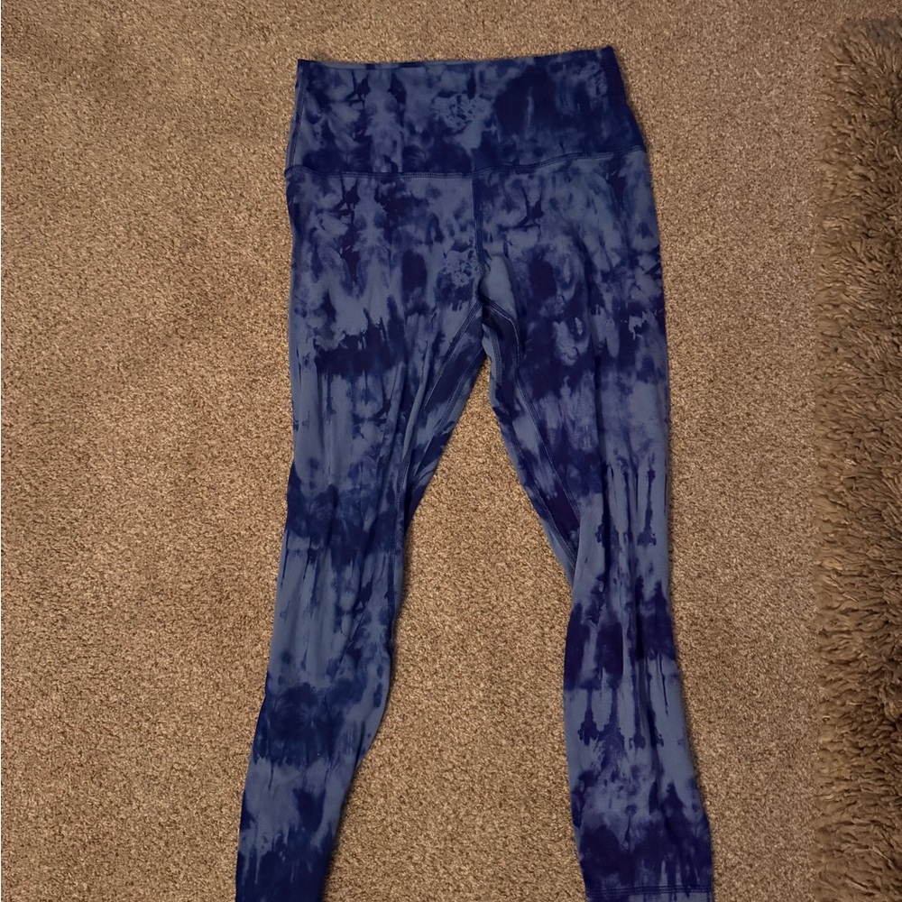 Lululemon Athletica Blue Leggings with High Waistband